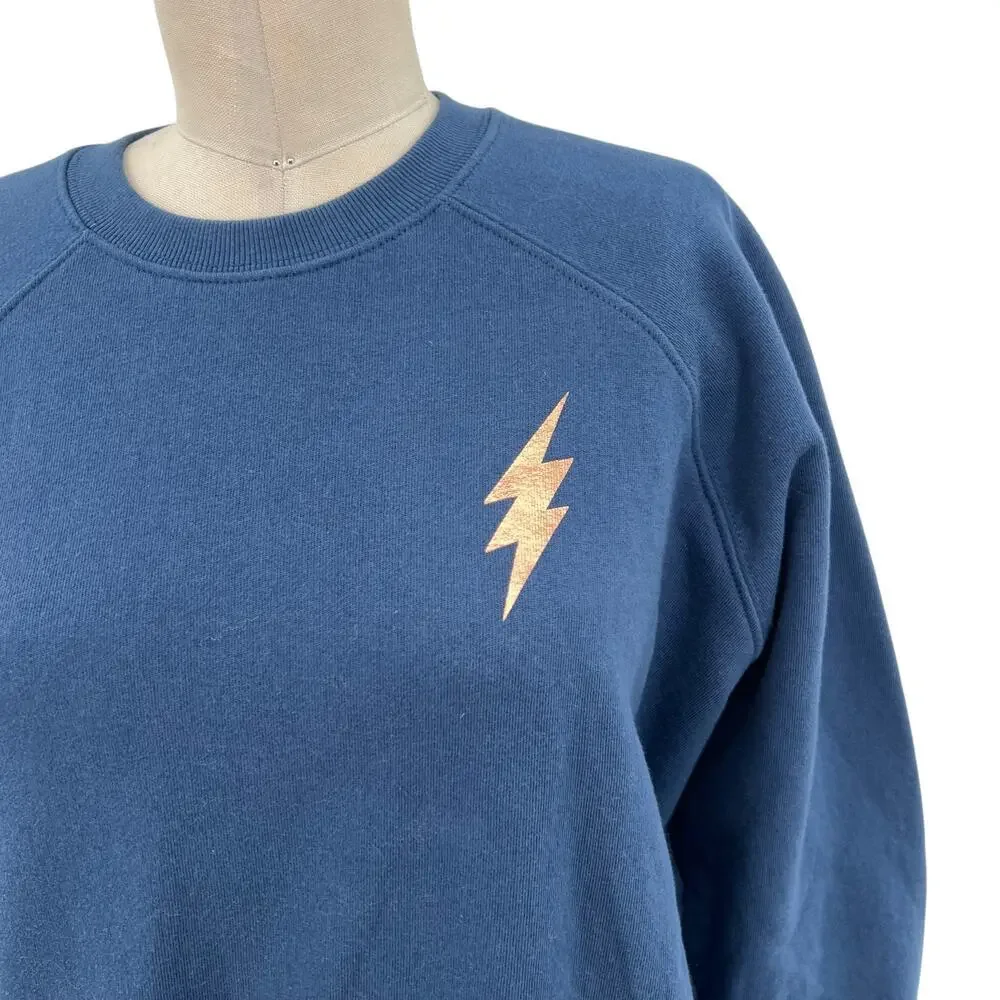 Spiritual Gangster Peace Love Light Sweatshirt Long Sleeve Blue Rose Gold Medium - Picture 4 of 12